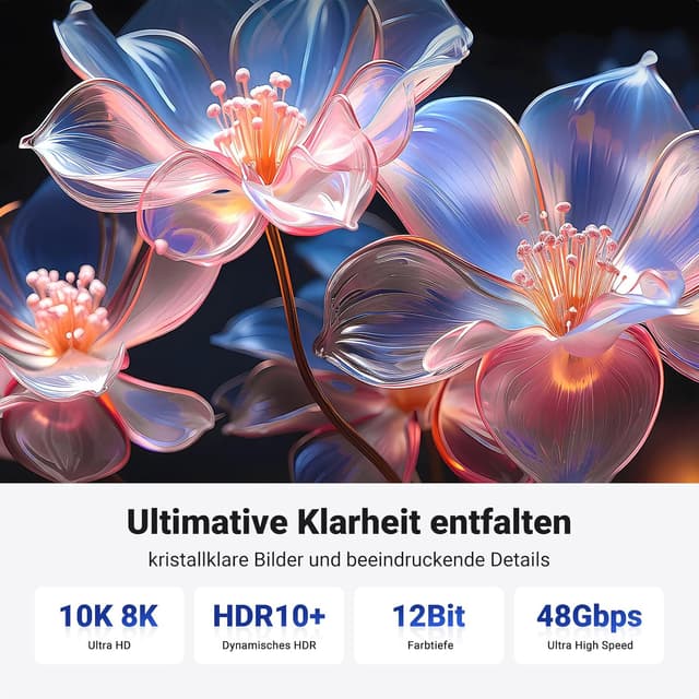 Detalle 2 de UGREEN HDMI 2.1 Kabel 2 m — 48 Gbit/s