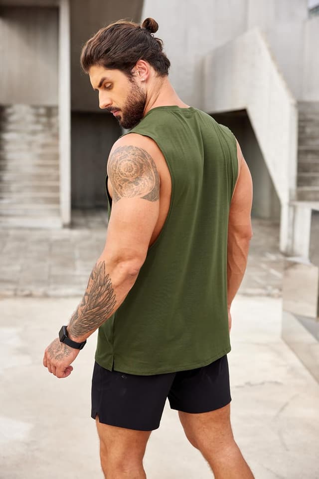 Thumbnail 3 de COOFANDY men’s gym tank tops – muscle-fit sleeveless workout vest for summer training