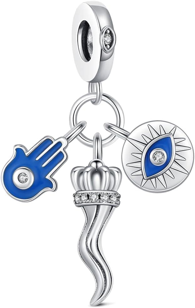 Detalle de KEQ 925 Sterling Silber „Unendliche Familie“ Charm-Anhänger für Armband