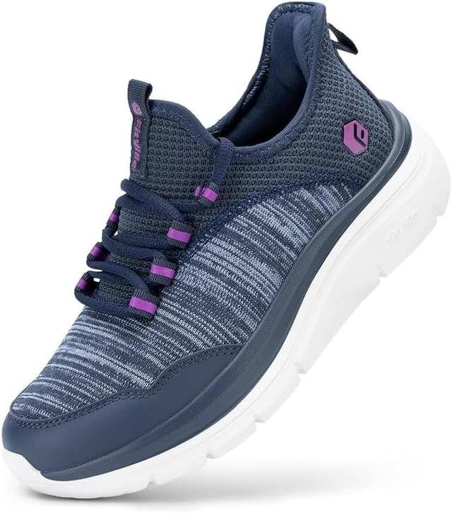 Detalle de FitVille Chaussures de marche femme pieds larges à enfiler (sneakers fitness) — confort dès la sortie de la boîte