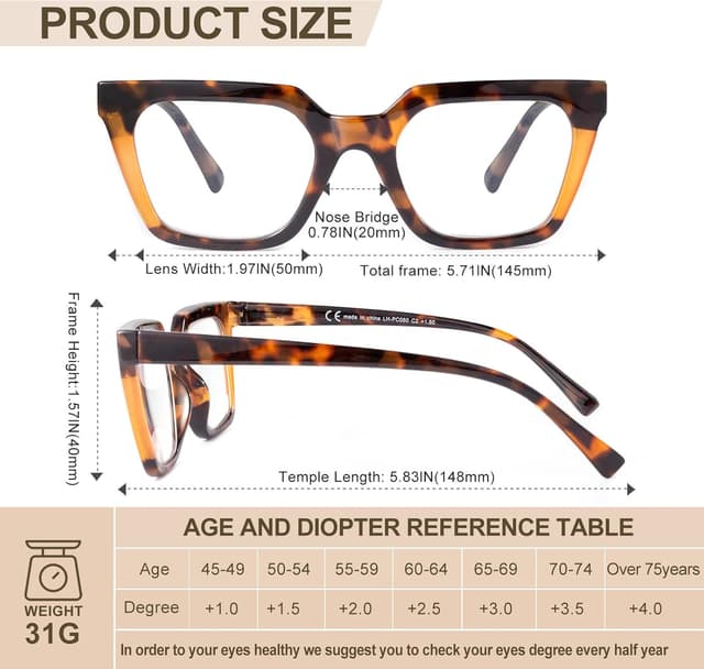 Thumbnail 6 de SKYWAY blue light reading glasses, oversized