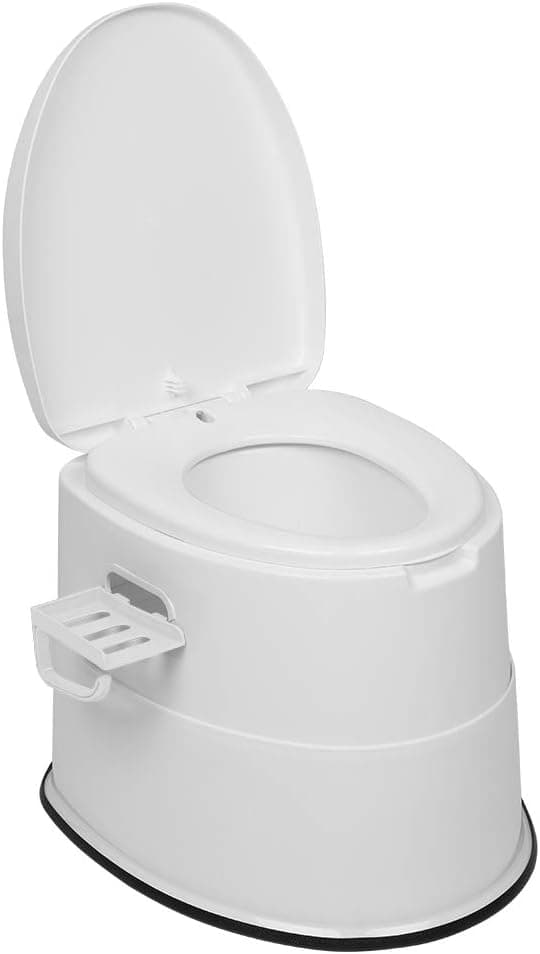 Detalle de Outvita Pot de chambre adulte 5 L pour camping et voyages, toilette portable amovible avec porte-papier hygiénique