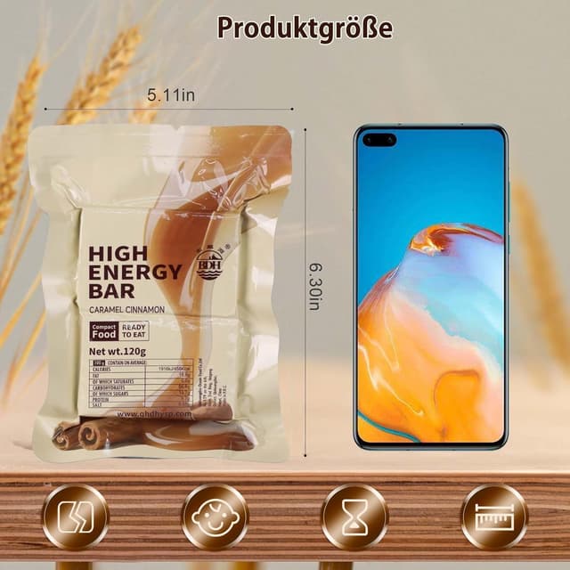 Thumbnail 6 de Notfall-Lebensmittelriegel Karamell Zimt Hardtack 6595 kcal