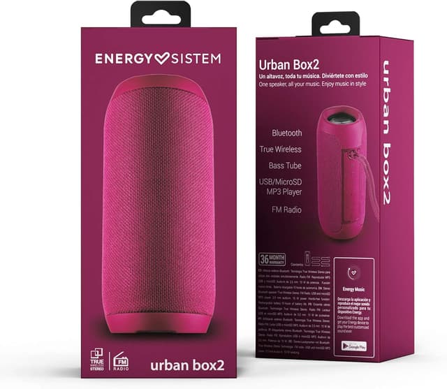 Thumbnail 7 de Energy Sistem Urban Box 2 Altavoz Bluetooth TWS Magenta🎵