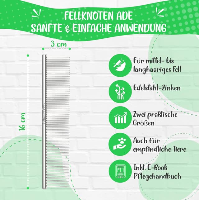 Thumbnail 3 de Golden Pets Profi Hundekamm Größe S