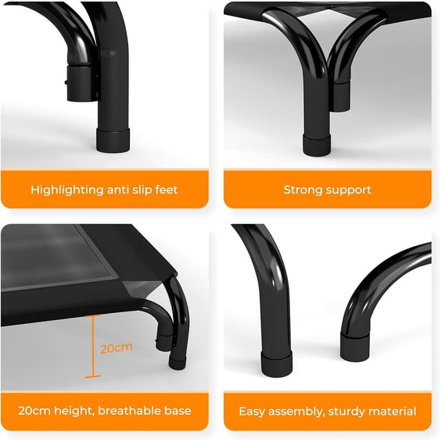 Thumbnail 3 de DOPEDIO Raised Dog Bed L Black