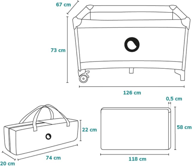 Thumbnail 7 de Lionelo Stefi Cuna Bebe Parque con Protección y Bolsa