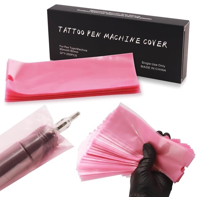 Detalle de Rayyl Tattoo Stift Cover 200 Stück, 6,5x18 cm