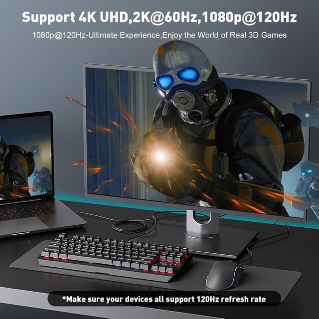 Detalle 2 de UANTIN 4K DisplayPort to HDMI Cable 3ft