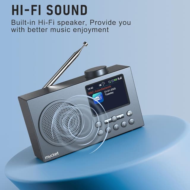 Detalle 2 de Mycket Radio DAB+ portable 2,4 pouces