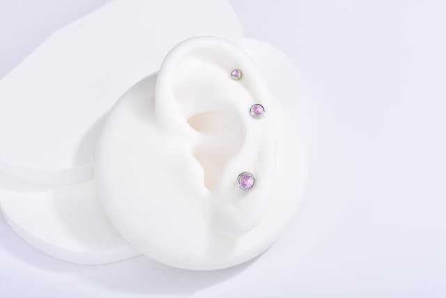 Detalle de Damen Ohrstecker Silber 925 Set (3 Paar) mit Zirkonia – Klein, hypoallergen, Schmetterlingsverschluss