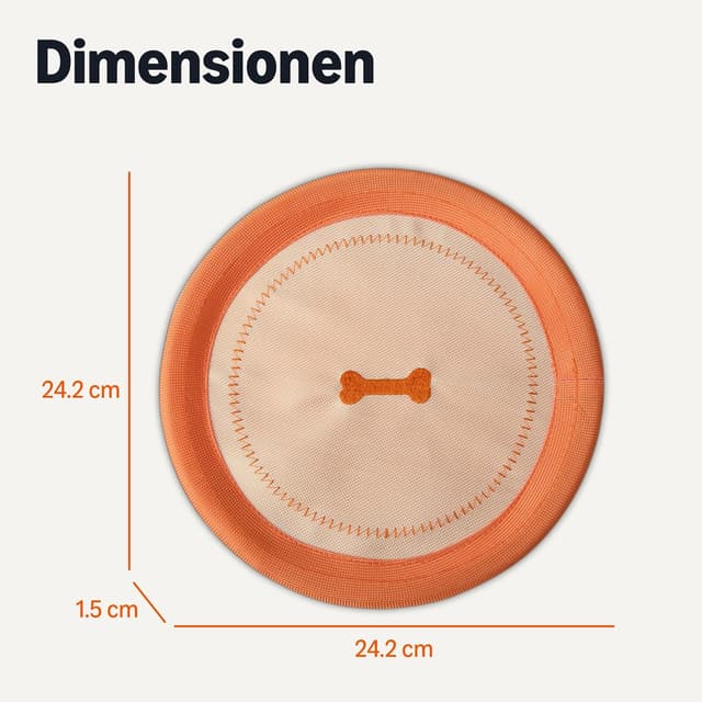 Detalle de Amazon Basics Hundefrisbee (leicht, flexibel, schwimmt auf Wasser) – 1er-Pack