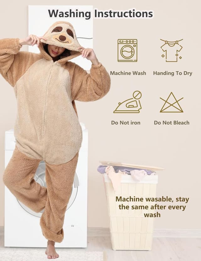 Detalle de chuangminghangqi Pyjama-Jumpsuit aus Fleece für Damen (Unisex Tierkostüm / Onesie)