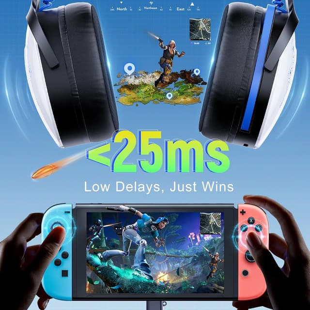 Detalle 2 de Buwnia Wireless Gaming Headset 40H battery