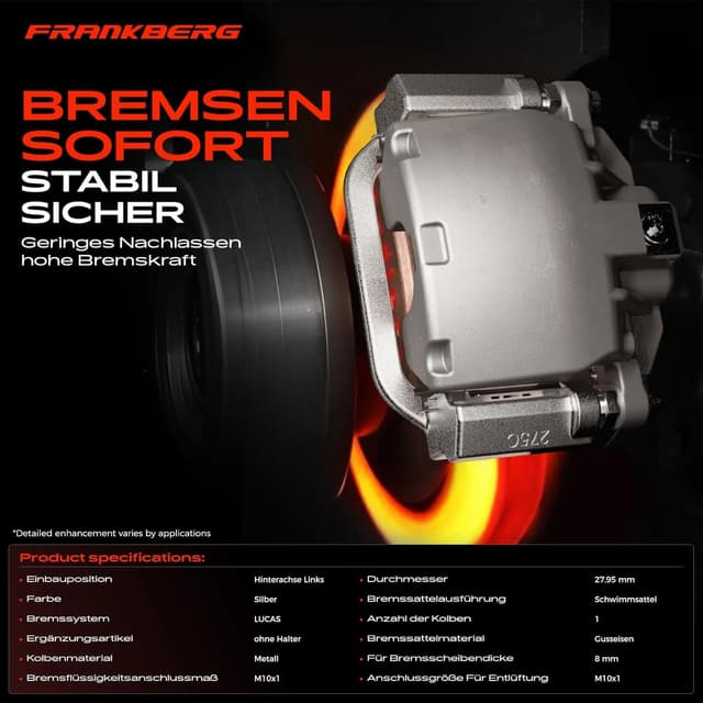 Thumbnail 2 de Frankberg Bremssattel Hinten Links 27,95 mm