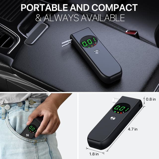 Detalle 2 de COCOCKA Breathalysers alcohol tester LCD