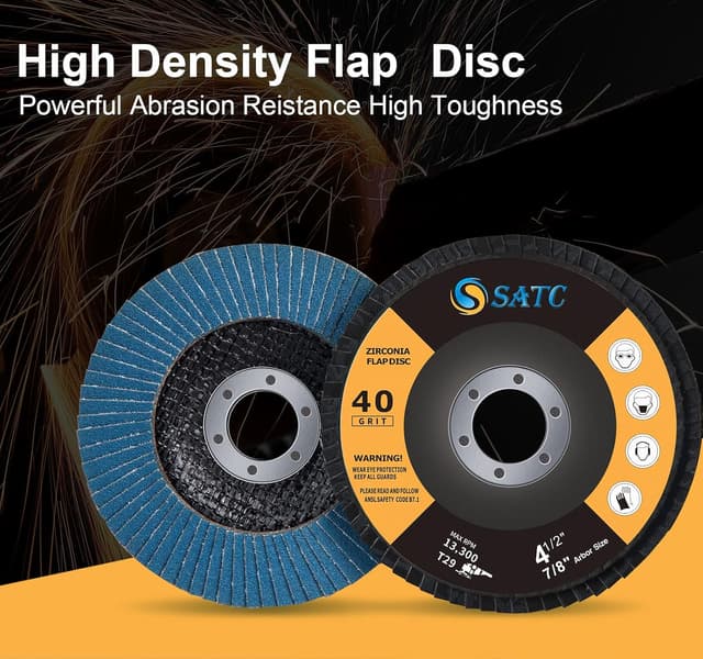 Thumbnail 4 de S SATC Flap Discs 115mm 40 Grit 10 Pack