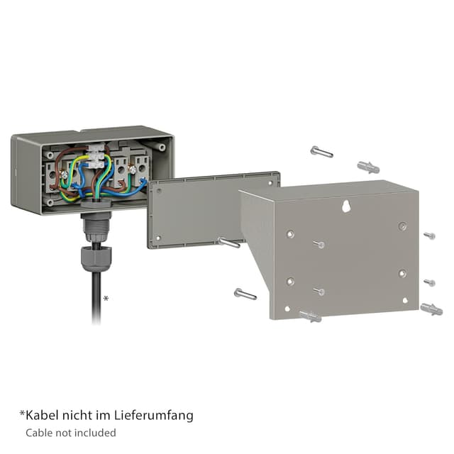 Detalle de Aufputz Steckdose PIWI außen IP44, 2-fach