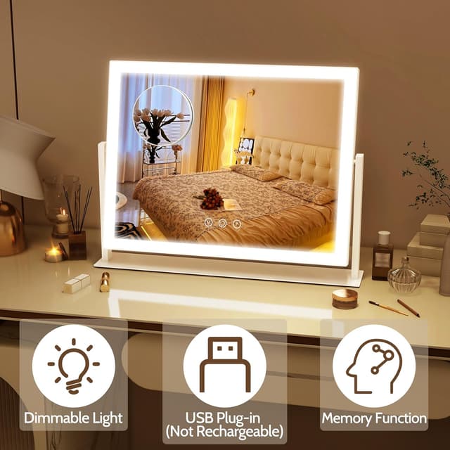 Thumbnail 5 de ROLOVE Lighted Makeup Mirror 16.3"x12.6" ๐