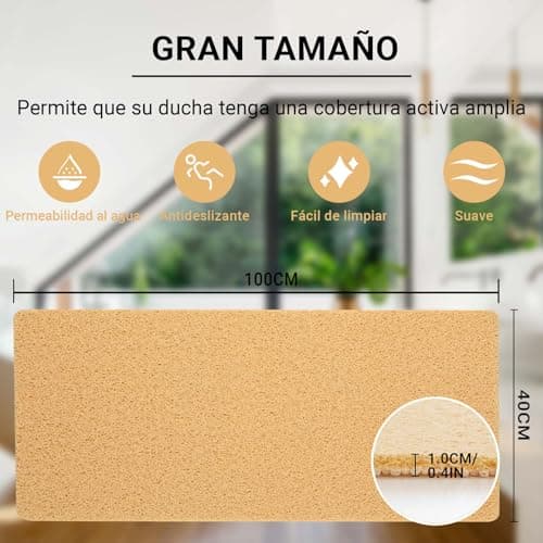 Thumbnail 4 de COSYLAND Alfombrilla de ducha 40 x 100 cm, antideslizante