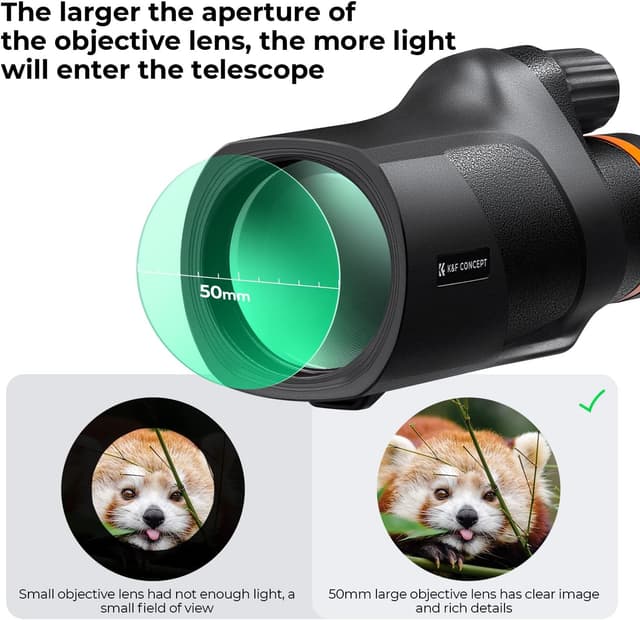 Thumbnail 3 de K&F CONCEPT Telescopio monocular 12x50