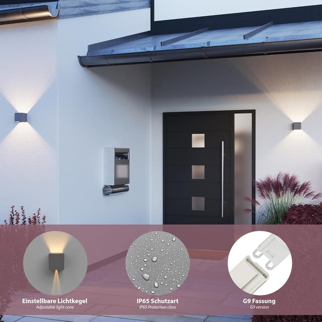 Thumbnail 4 de ledscom.de Aplique CUBEL exterior IP65 100 mm