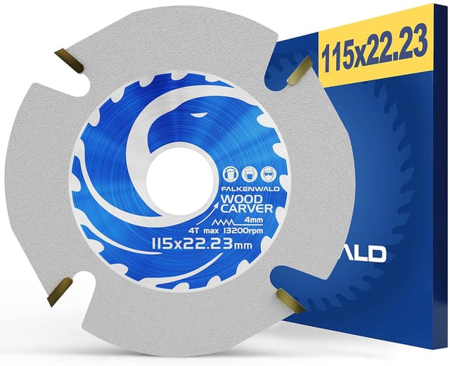 Detalle de FALKENWALD Sägeblatt Holz 115 mm (Kreissägeblatt 115 x 22,23 mm) für Holz