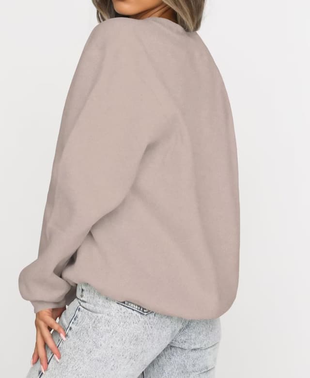 Detalle de LACOZY Women’s Oversized Long Sleeve Crewneck Sweatshirt – Casual Pullover Jumper