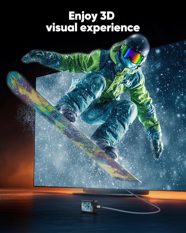 Detalle 2 de oldboytech 4K Micro HDMI to HDMI Adapter 6FT 🎥