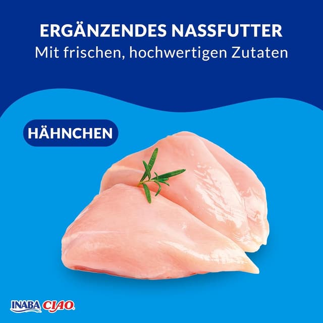 Detalle de INABA Ciao Broth Nassfutter für Katzen mit Huhn – 12er Pack à 40 g