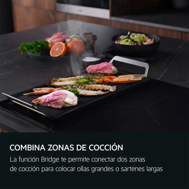 Detalle de AEG TO63IQ0FFB placa inducción AEG 3 zonas