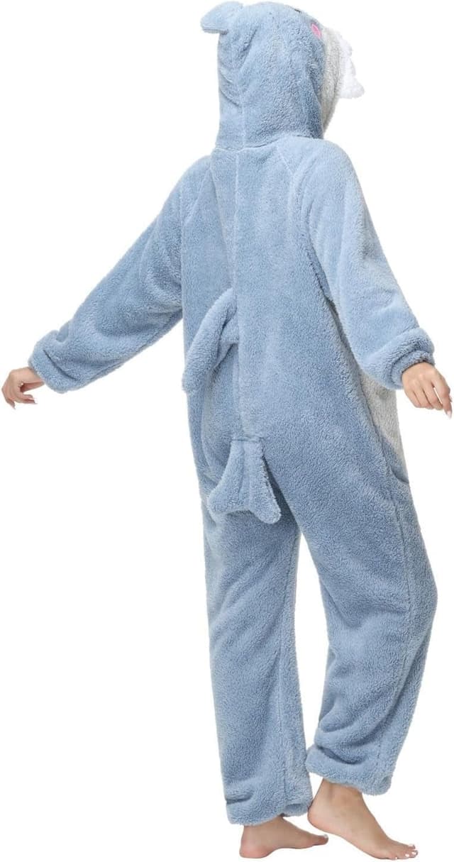 Detalle de chuangminghangqi einteiliger Schlafanzug Unisex mit Kapuze & Reißverschluss – Winterfleece Onesie im Tierdesign