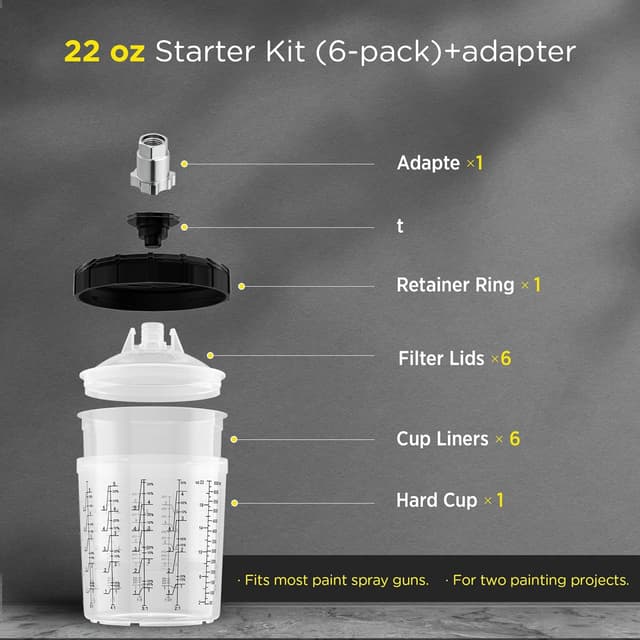 Thumbnail 1 de InoKraft Disposable Paint Spray Gun Cup 22oz