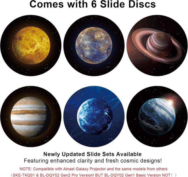 Detalle de Ainael Galaxy Disques 6 diapos pour projecteur