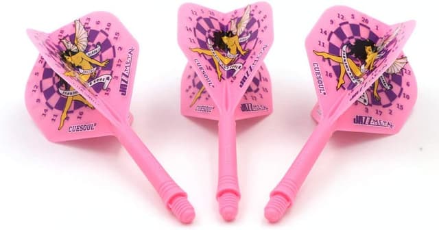 Detalle de CUESOUL : ensemble de 3 fléchettes avec arbre intégré et volants (forme Standard) — Total 69 mm