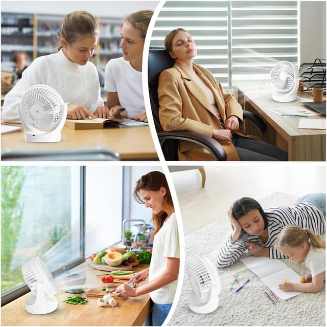 Detalle de Ventilatore da tavolo 3000 mAh ricaricabile
