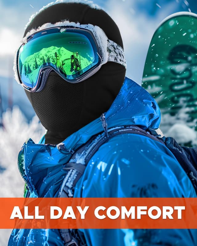 Thumbnail 4 de Balaclava Movable Face Ski Mask 17 x 9.2 in 🧣