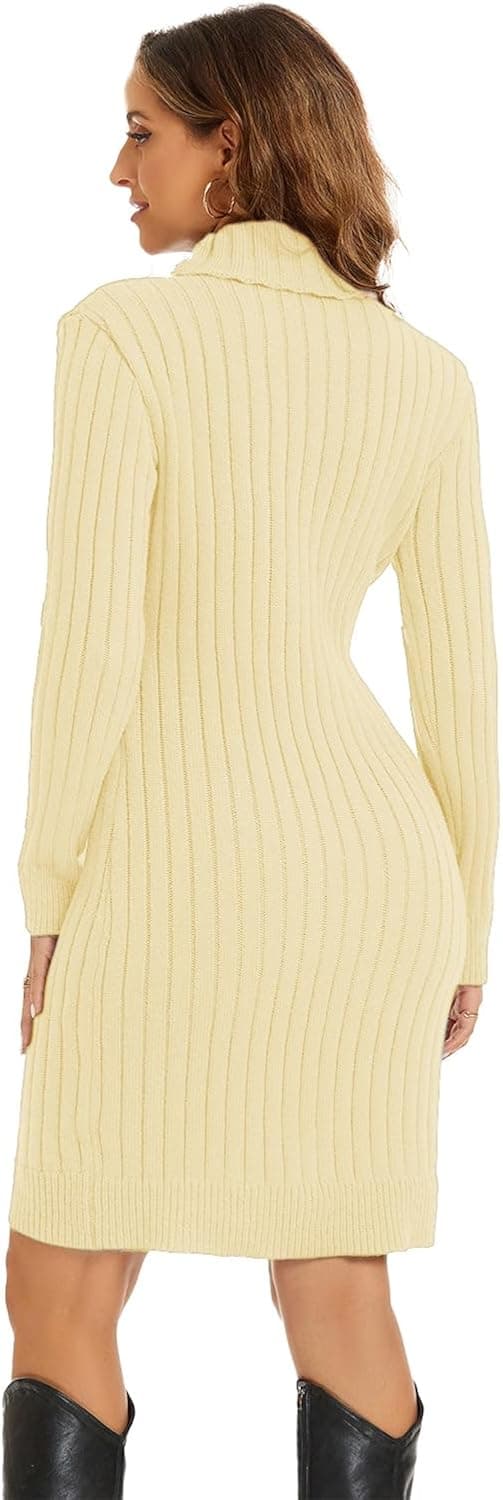 Thumbnail 1 de Rayson Vestito Maglia Curvy Lungo a Collo Alto 🧥