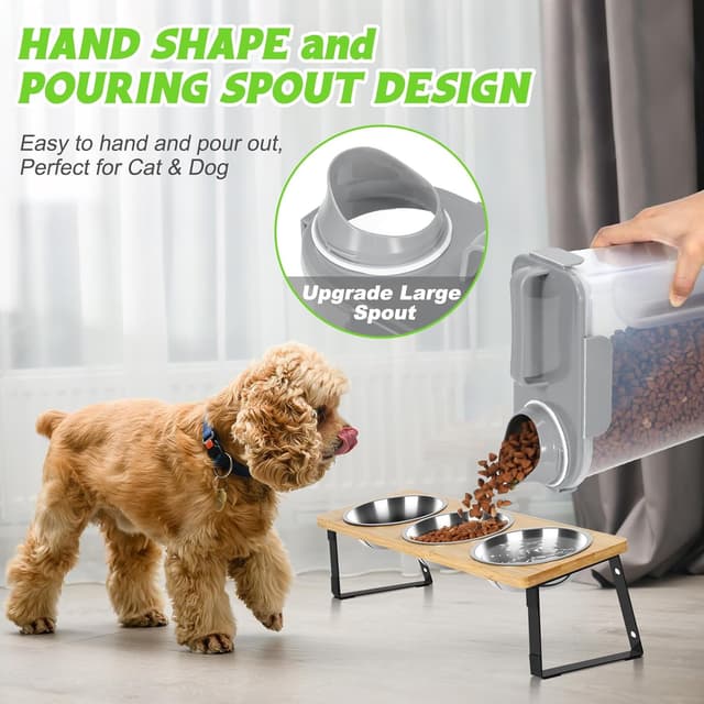 Detalle de TBMax 2-Pack 5L Dog Food Storage Containers with Airtight Lid and Measuring Cups