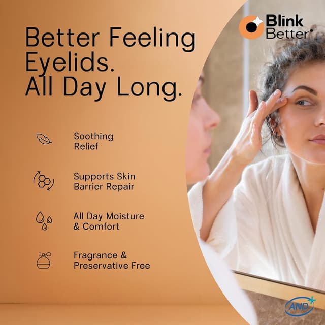 Detalle de BlinkBetter BetterLids Restore Eyelid Cream (3% Oat & Ceramides) — Barrier Support for Dry, Itchy, Red Eyelids, 1 fl oz