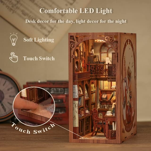 Thumbnail 5 de CUTEBEE Book Nook Kit DIY Miniature House