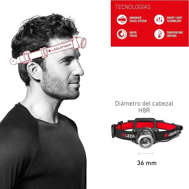 Thumbnail 1 de Ledlenser H8R Linterna frontal 600 lúmenes 🔦
