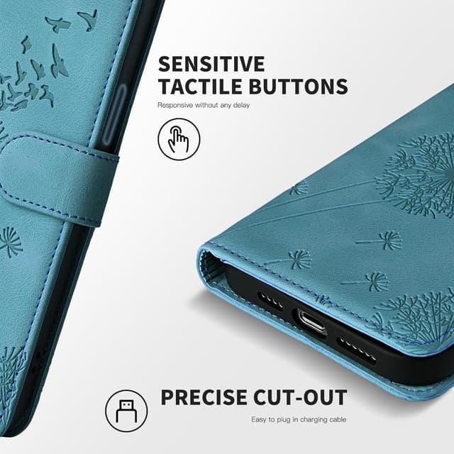 Thumbnail 6 de Rostsant Handyhülle für Xiaomi Redmi A5 4G Löwenzahn – magnetisches Flip Case mit Kartenfächern