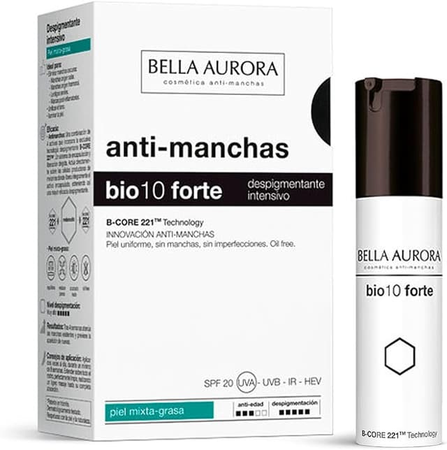 Detalle de BELLA AURORA BIO 10 Forte 30 ml tratamiento antimanchas SPF20