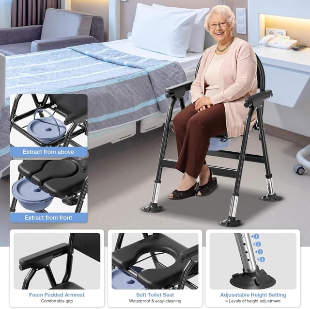 Detalle 2 de Bariatric Commode Chair 880 lbs