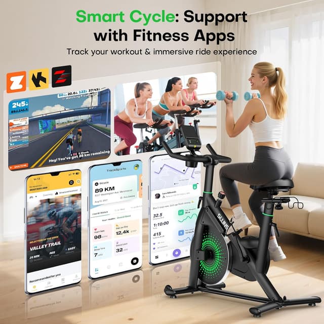 Detalle de SLUNSE Exercise Bike 180 kg capacity 🚴♀