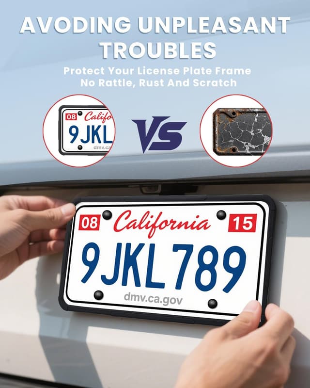 Detalle 2 de JOKIT 2 Pack Silicone License Plate Frames 2-Pack 🛞