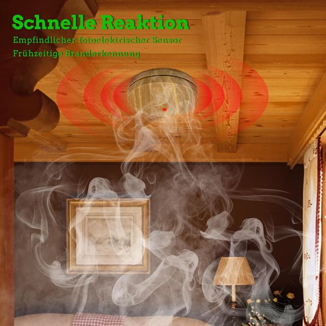 Detalle 2 de XINDUM Rauchmelder 3er Set 10 Jahre Batterie