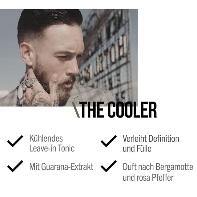 Detalle de SEB MAN THE COOLER Leave-in Hair Tonic mit Guarana-Extrakt (100 ml) – Kopfhaut-Tonikum für frische Textur