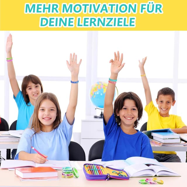 Thumbnail 4 de HOKYYCC Motivationsarmbänder Kinder 6 cm 🎗
